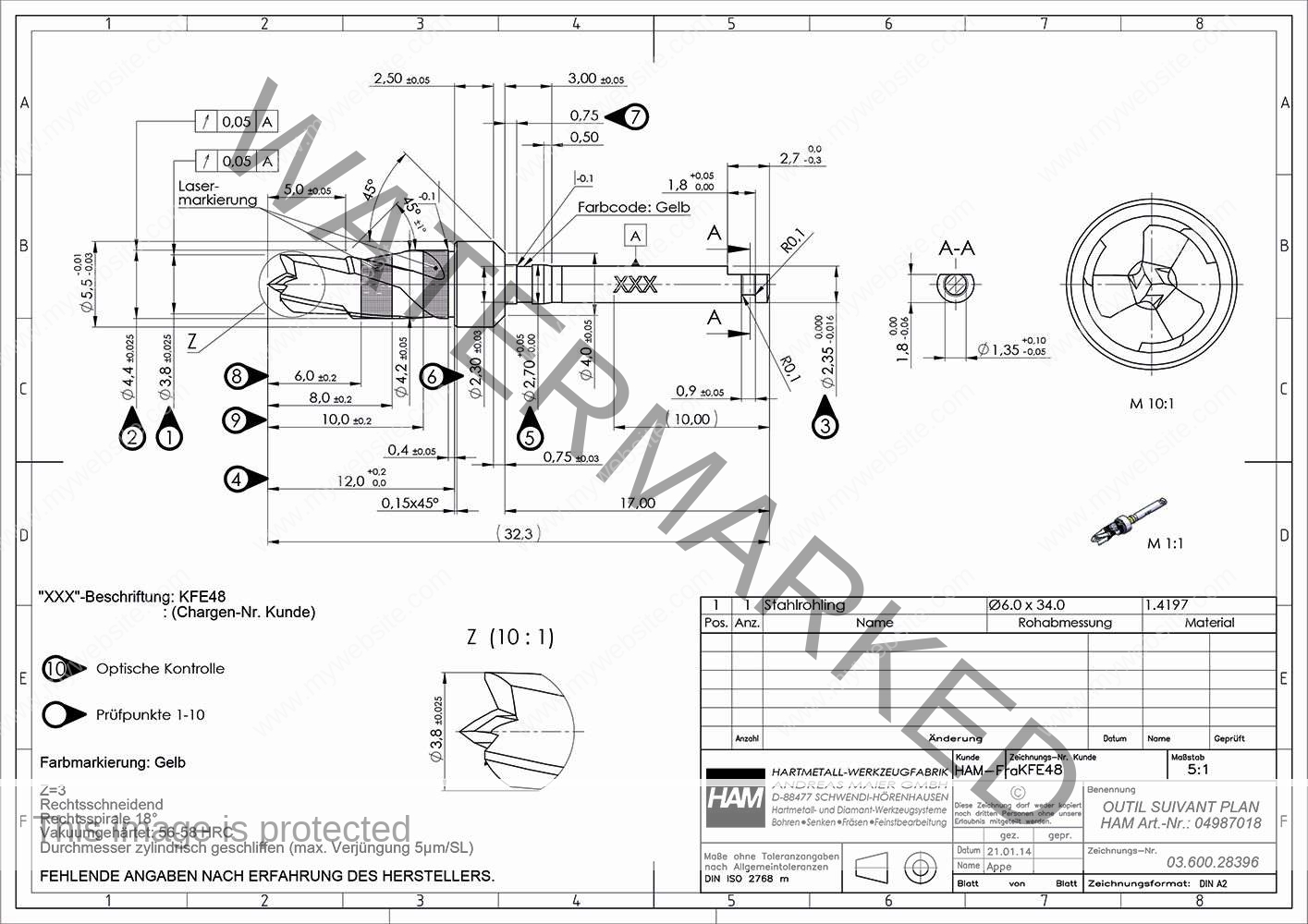 Precxis outils dentaires et medicaux - Plan Outils KF